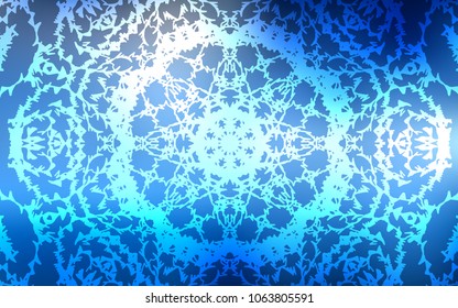 Light BLUE vector natural elegant artwork. Doodles created by child on blurred abstract background with gradient. The best blurred design for your business.