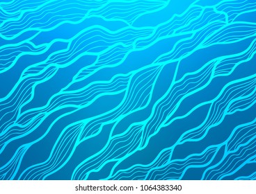Light BLUE vector natural elegant pattern. An elegant bright illustration with lines in Natural style. Hand painted design for web, leaflet, textile.