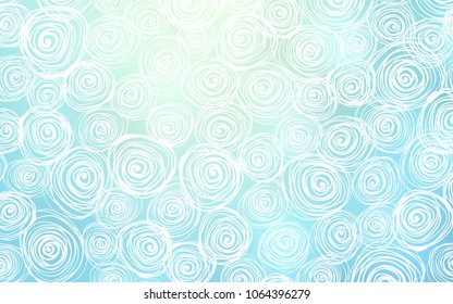 Light BLUE vector natural elegant template. Roses on blurred abstract background with gradient. Hand painted design for web, leaflet, textile.