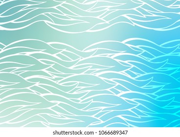 Light BLUE vector natural elegant pattern. Creative illustration in blurred style with doodles and Zen tangles. The completely new template can be used for your brand book.
