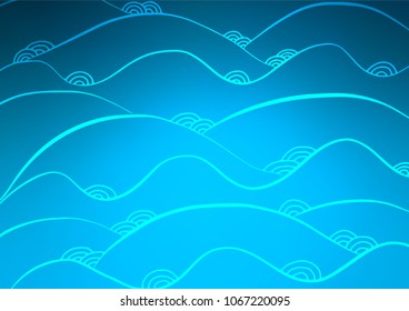 Light BLUE vector natural elegant background. Geometric doodle illustration in Origami style with gradient. A completely new design for your business.