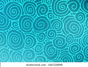 Light BLUE vector natural elegant template. A completely new color illustration in doodle style. The doodle design can be used for your web site.