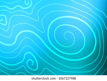 Light BLUE vector natural elegant template. Glitter abstract illustration with doodles and Zen tangles. The pattern can be used for wallpapers and coloring books.