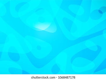 Light BLUE vector natural elegant template. Modern geometrical abstract illustration with doodles. A completely new template for your business design.
