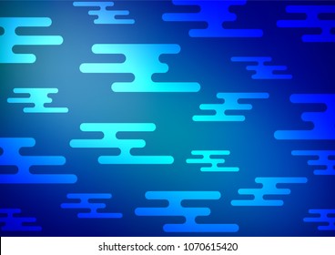 Light BLUE vector natural elegant template. Glitter abstract illustration with doodles and Zen tangles. A completely new template for your business design.
