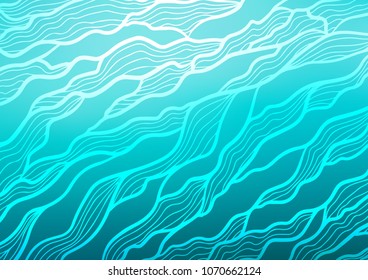 Light BLUE vector natural elegant pattern. Glitter abstract illustration with doodles and Zen tangles. Brand-new style for your business design.