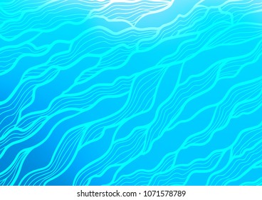 Light BLUE vector natural elegant background. Decorative shining illustration with doodles on abstract template. Brand-new design for your business.
