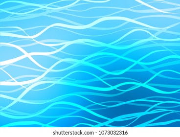 Light BLUE vector natural elegant template. Doodles on blurred abstract background with gradient. The pattern can be used for wallpapers and coloring books.