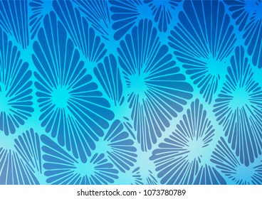 Light BLUE vector natural elegant background. Brand-new colored illustration in blurry style with doodles. A new texture for your design.