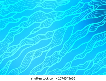 Light BLUE vector natural elegant background. Blurred decorative design in Indian style with Zen tangles. The completely new template can be used for your brand book.