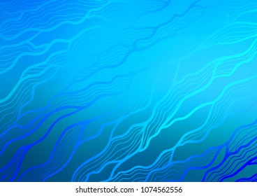 Light BLUE vector natural elegant pattern. Blurred decorative design in Indian style with Zen tangles. The template can be used as a background for cell phones.