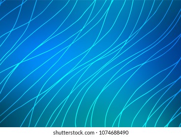 Light BLUE vector natural elegant pattern. Blurred decorative design in Indian style with lines. The doodle design can be used for your web site.