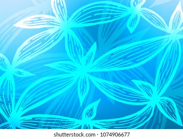 Light BLUE vector natural elegant template. Geometric doodle illustration in Origami style with gradient. A new texture for your design.