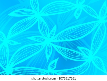 Light BLUE vector natural elegant template. Geometric doodle illustration in Origami style with gradient. A completely new design for your business.