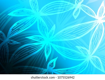 Light BLUE vector natural elegant background. Creative illustration in blurred style with doodles and Zen tangles. The doodle design can be used for your web site.
