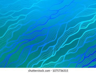Light BLUE vector natural elegant pattern. Colorful illustration in abstract style with doodles and Zen tangles. Brand-new design for your business.