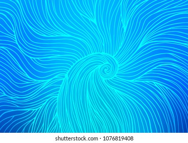 Light BLUE vector natural elegant template. Ethnic elegant natural pattern with gradient. The doodle design can be used for your web site.