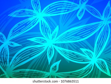 Light BLUE vector natural elegant background. An elegant bright illustration with lines in Natural style. The elegant pattern can be used as a part of a brand book.