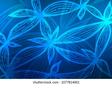 Light BLUE vector natural elegant background. Geometric doodle illustration in Origami style with gradient. The doodle design can be used for your web site.