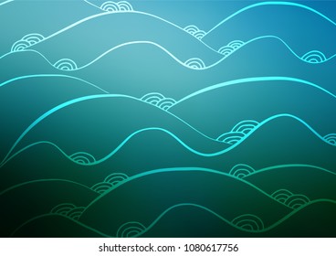 Light BLUE vector natural elegant pattern. A completely new color illustration in doodle style. A completely new template for your business design.