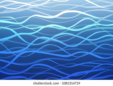 Light BLUE vector natural elegant template. Creative illustration in blurred style with doodles and Zen tangles. The pattern can be used for coloring books and pages for kids.