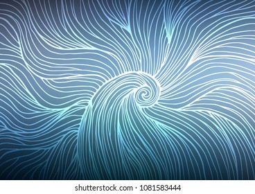 Light BLUE vector natural elegant pattern. Blurred decorative design in Indian style with Zen tangles. Hand painted design for web, leaflet, textile.