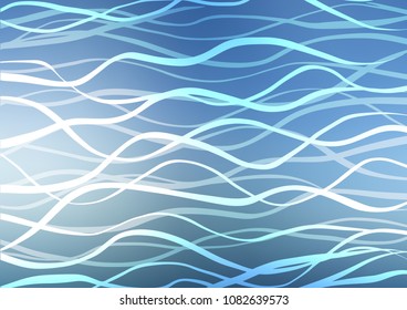 Light BLUE vector natural elegant template. An elegant bright illustration with lines in Natural style. Brand-new design for your business.