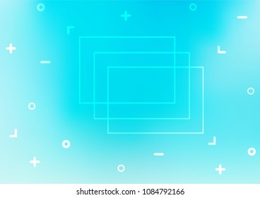 Light BLUE vector natural elegant template. Ethnic elegant natural pattern with gradient. The completely new template can be used for your brand book.