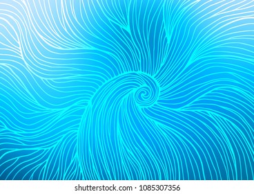 Light BLUE vector natural elegant pattern. A completely new color illustration in doodle style. Hand painted design for web, leaflet, textile.