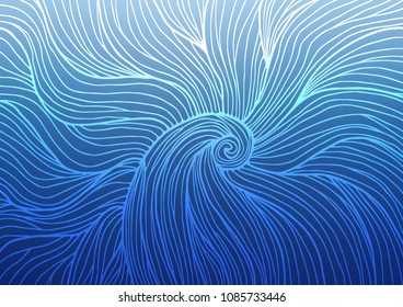 Light BLUE vector natural elegant texture. An elegant bright illustration with lines in Natural style. The pattern can be used for wallpapers and coloring books.