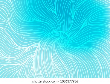 Light BLUE vector natural elegant background. Decorative shining illustration with doodles on abstract template. The textured pattern can be used for website.