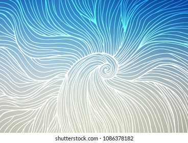 Light BLUE vector natural elegant pattern. Doodles on blurred abstract background with gradient. The template can be used as a background for cell phones.