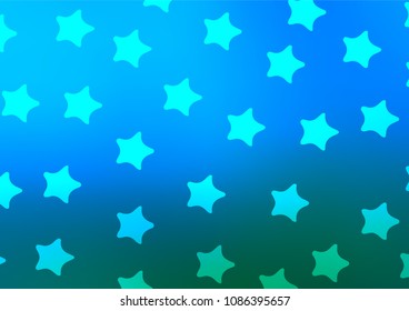 Light BLUE vector natural elegant pattern. Colorful illustration in abstract style with doodles and Zen tangles. The pattern can be used for coloring books and pages for kids.