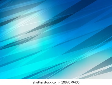 Light BLUE vector natural elegant pattern. Geometric doodle illustration in Origami style with gradient. The pattern can be used for heads of websites and designs.