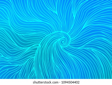 Light BLUE vector natural elegant texture. Blurred decorative design in Indian style with Zen tangles. The textured pattern can be used for website.