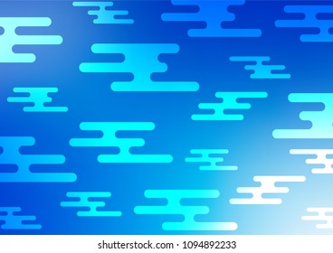Light BLUE vector natural elegant texture. Ethnic elegant natural pattern with gradient. The template can be used as a background for cell phones.