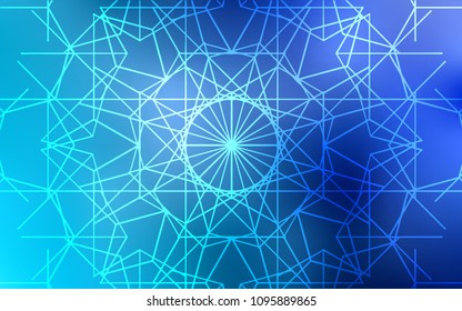 Light BLUE vector natural elegant background. Colorful abstract illustration with lines drawn by child in Asian style. The elegant pattern can be used as a part of a brand book.