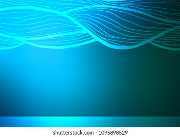 Light BLUE vector natural elegant background. Brand-new colored illustration in blurry style with doodles. Brand-new design for your business.