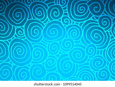 Light BLUE vector natural elegant texture. Modern geometrical abstract illustration with doodles. A completely new template for your business design.