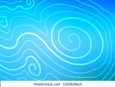 Light BLUE vector natural elegant texture. Colorful abstract illustration with lines in Asian style. A completely new template for your business design.