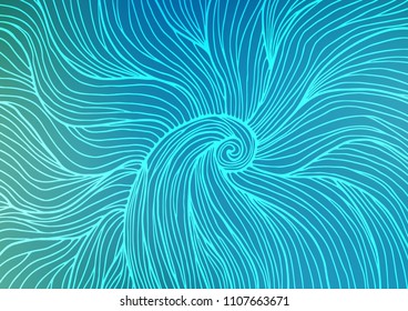 Light BLUE vector natural elegant template. Decorative shining illustration with doodles on abstract template. The completely new template can be used for your brand book.