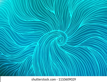 Light BLUE vector natural elegant background. Decorative shining illustration with doodles on abstract template. The template can be used as a background for cell phones.