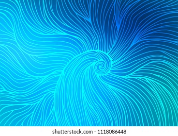 Light BLUE vector natural elegant template. Ethnic elegant natural pattern with gradient. The pattern can be used for wallpapers and coloring books.