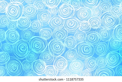 Light BLUE vector natural elegant pattern. Brand-new colored illustration in blurry style with roses. The textured pattern can be used for website.