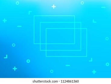 Light BLUE vector natural elegant background. Blurred decorative design in Indian style with Zen tangles. The elegant pattern can be used as a part of a brand book.