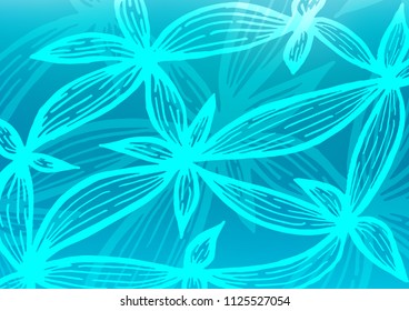 Light BLUE vector natural elegant template. A completely new color illustration in doodle style. A completely new design for your business.