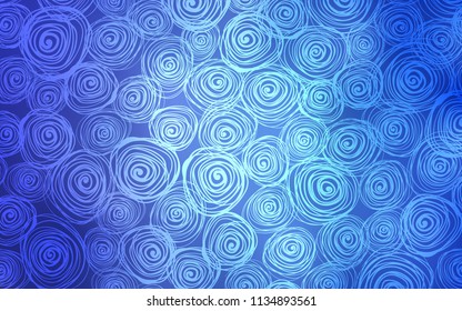 Light BLUE vector natural elegant pattern. A vague abstract illustration with roses in doodles style. The pattern can be used for heads of websites and designs.