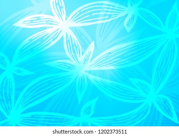 Light BLUE vector natural elegant template. A completely new color illustration in doodle style. The doodle design can be used for your web site.