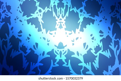 Light BLUE vector natural elegant template. Doodles created by child on blurred abstract background with gradient. A completely new design for your business.