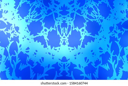 Light BLUE vector natural elegant pattern. Glitter abstract illustration with doodles and lines drawn by child. The template can be used as a background for cell phones.